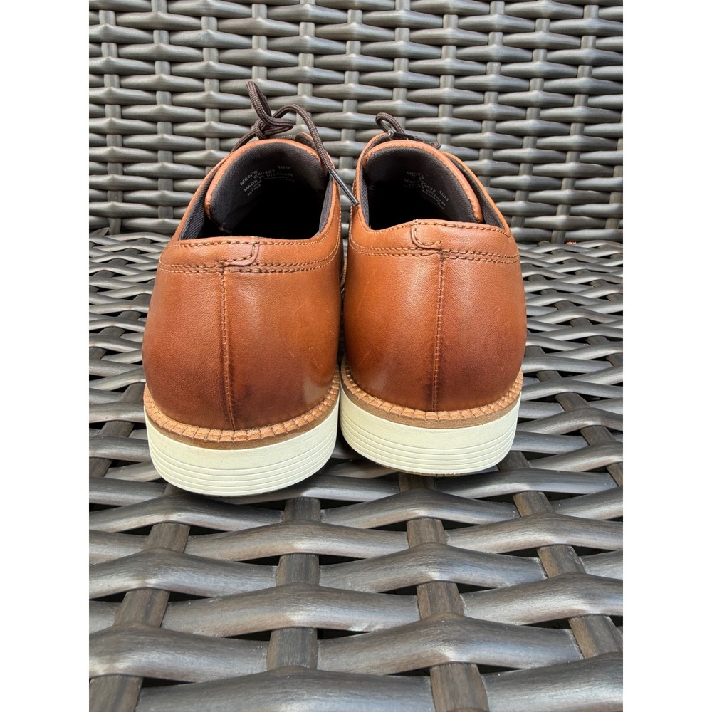 Cole Haan Mens FlexGrand 360 Tan Leather Plain Toe Derby Shoes Size 10M New - Picture 10 of 11